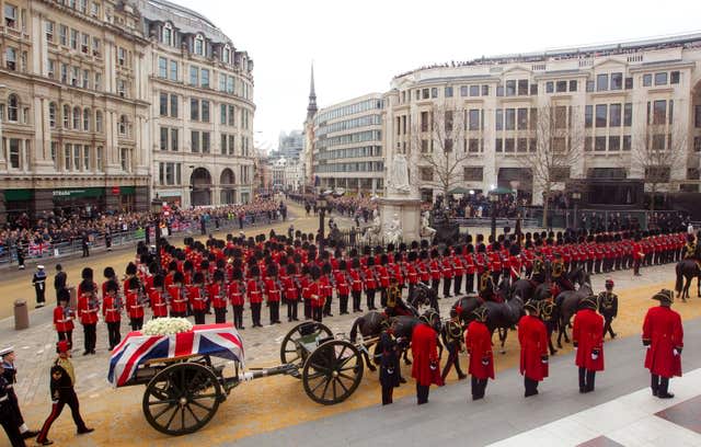 Baroness Thatcher's funeral