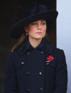 <div class="caption-credit">Photo by: Indigo/Getty Images</div>A key part of any princess's wardrobe is the overcoat and matching hat. It's the standard dress code of daytime photo ops and outdoor ceremonies. Kate's trademark has been some variation on a classic military-style double-breasted coat, usually paired with a belt.