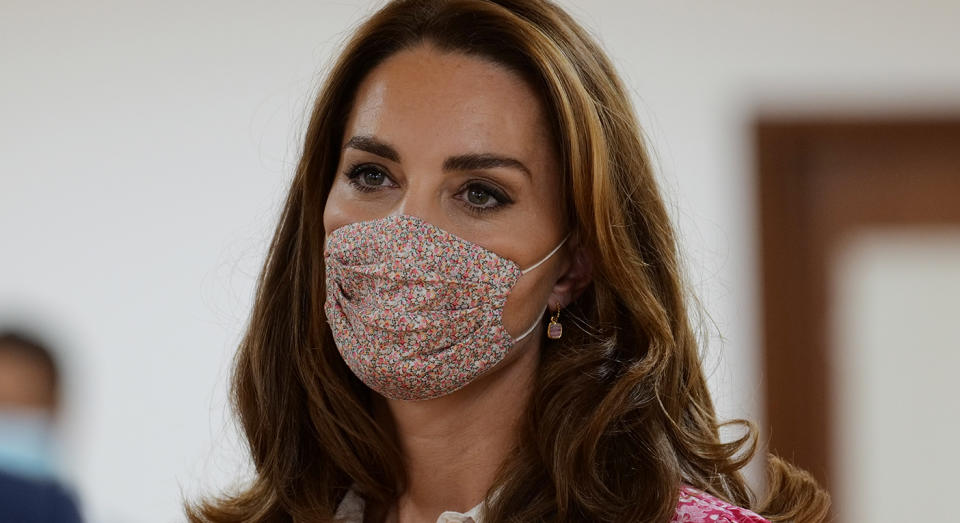 The Duchess of Cambridge's Missoma hoop earrings are now back in stock.  (Getty Images)