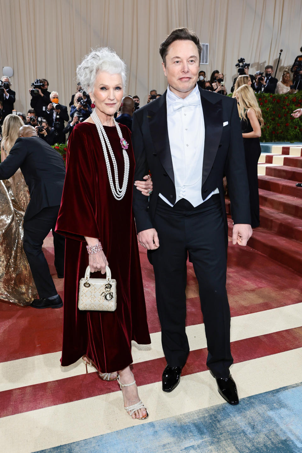 Maye Musk and Elon Musk attend The 2022 Met Gala Celebrating 