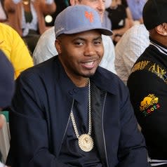 Nas smiling at a 2021 event