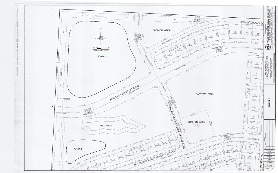 A preliminary plat for the first phase of the Jubilee project in Pace includes about 260 homes on 260 acres.