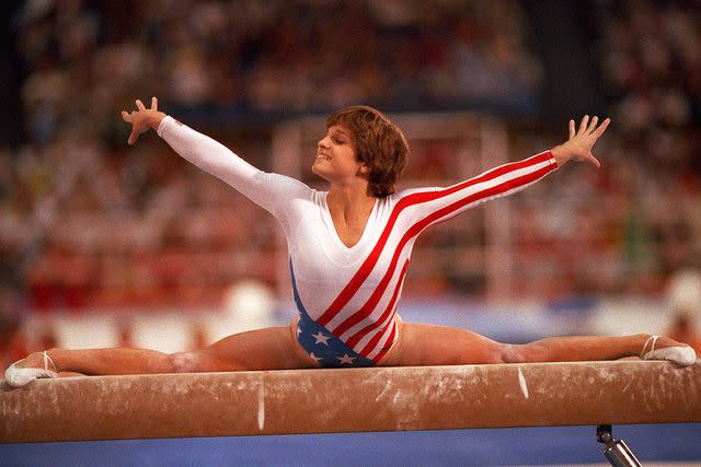 <p>Andy Hayt /Sports Illustrated via Getty Images</p> Mary Lou Retton at the 1984 Summer Olympics