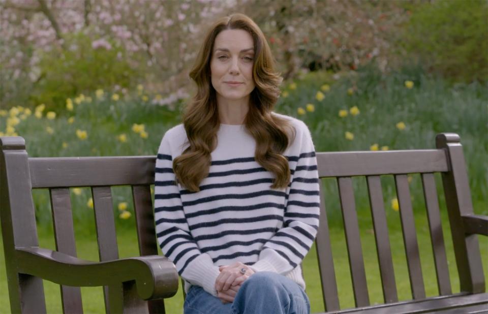 Princess Kate revealed her cancer diagnosis in an emotional Instagram video Friday. BBC Studios