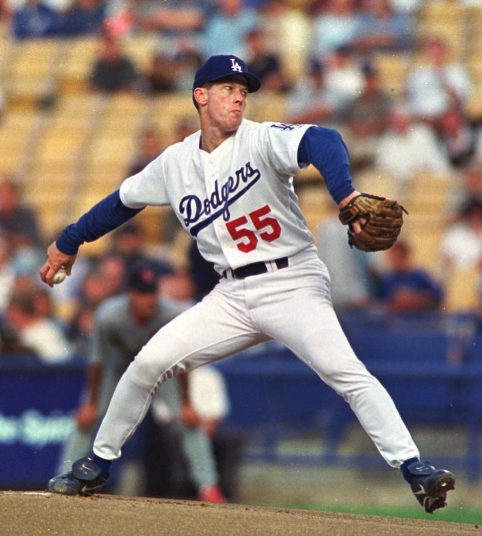 Orel Hershiser, who pitched 13 of his 18 major-league seasons for the Dodgers, pitched a record 59 consecutive scoreless innings in 1988.