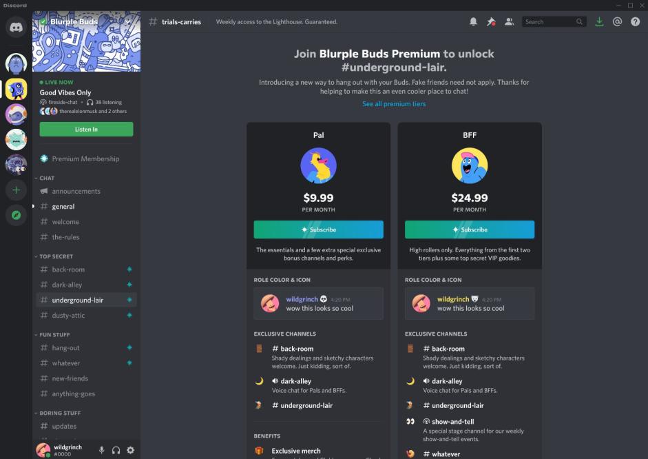 Discord gets paid channel memberships - Protocol