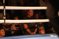 <p>Actor Holt McCallany of “Fight Club” fame watches the NYPD Boxing Championships at the Theater at Madison Square Garden on June 8, 2017. (Photo: Gordon Donovan/Yahoo News) </p>