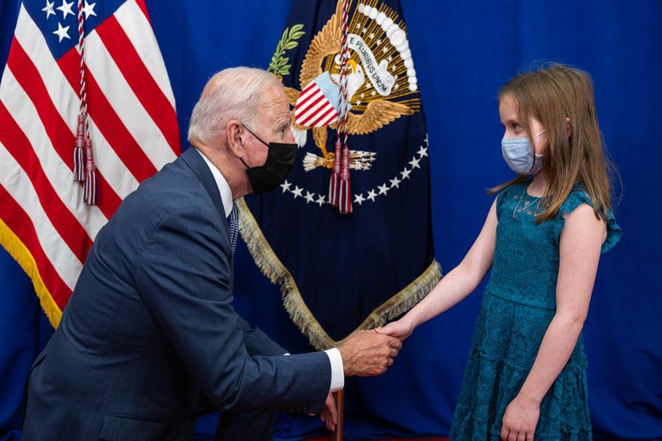 Hailey Gallagher and President Joe Biden