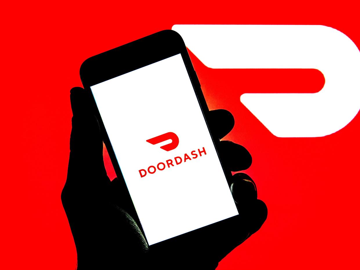 doordash logo on phone