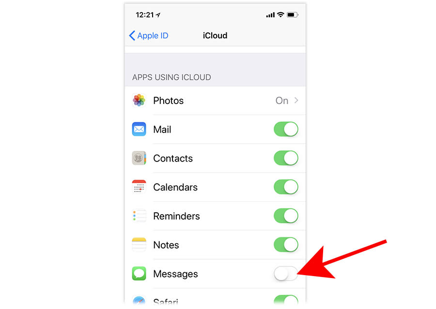 Here’s how to turn on Messages in iCloud on an iPhone.