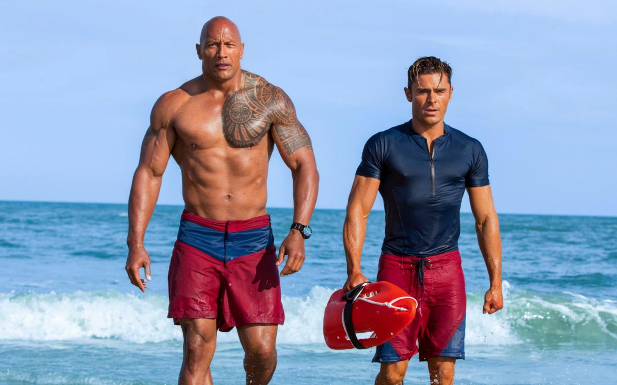 Buff: Dwayne Johnson and Zac Efron as Mitch Buchannon and Matt Brody  - Paramount Pictures