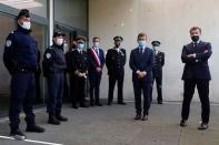 <p>Il était notamment accompagné du ministre de l'Intérieur Gérald Darmanin.</p>