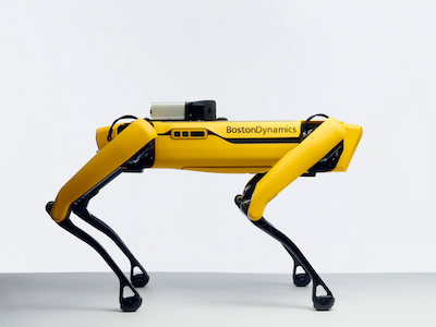 <em>Spot</em> robot cuadrúpedo de Boston Dynamics. <a href="https://www.bostondynamics.com/products/spot" rel="nofollow noopener" target="_blank" data-ylk="slk:Boston Dynamics;elm:context_link;itc:0;sec:content-canvas" class="link ">Boston Dynamics</a>