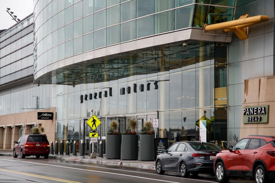 GM's Renaissance Center in Detroit on Wednesday, Nov. 8, 2023.