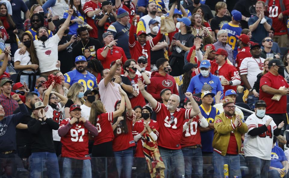 San Francisco fans cheer in the stands