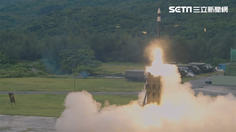 空軍防空部射擊天弓三型防空飛彈。（資料照／國防部提供）