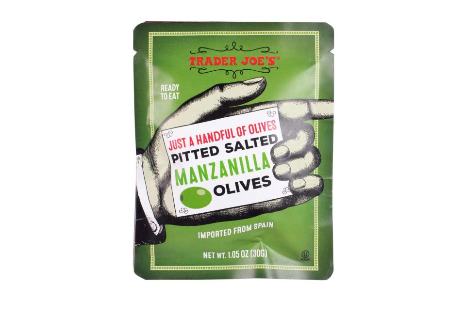 Trader Joe’s Just a Handful of Olives Pitted Salted Manzanilla Olives