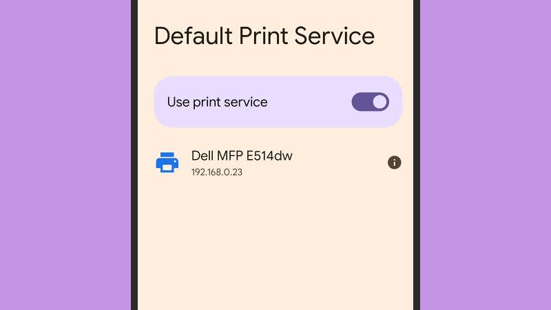 default android print service