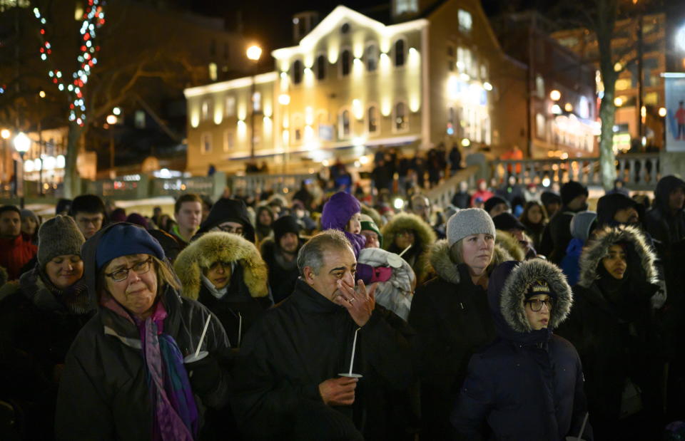 Community vigil for the seven children