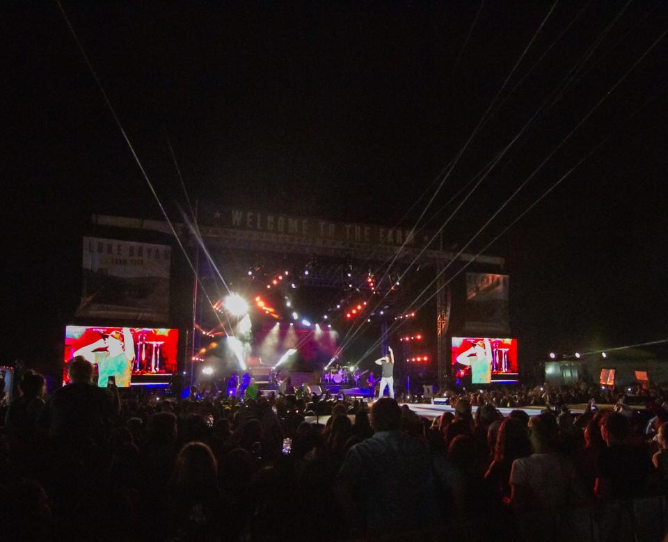 Luke Bryan took the stage about 9:15 p.m. Saturday, Sept. 17, 2022 in his Farm Tour that took place on the Kubiak family farm.