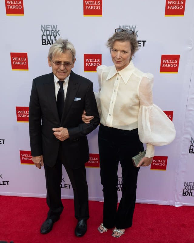 Mikhail Baryshnikov and Lisa Rinehart arrive on the red carpet at the New York City Ballet 2022 Fall Fashion Gala at the David H. Koch Theater in New York City on September 28. Baryshnikov turns 76 on January 27. File Photo by Gabriele Holtermann/UPI