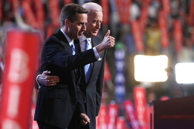 Beau and Joe Biden at the 2008 Democratic National Convention