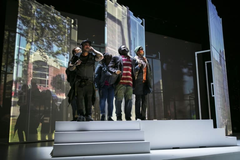 The cast of 'We Shall Not Be Moved' in a dress rehearsal for the new opera, set in Philadelphia after police bombed the compound of a black liberation group