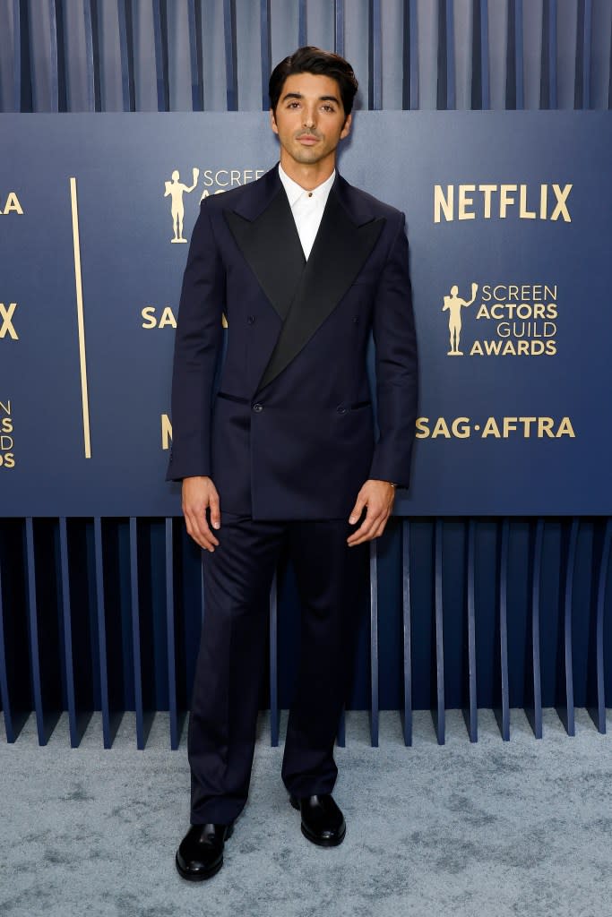 Taylor Zakhar Perez attends the 30th Annual Screen Actors Guild Awards at Shrine Auditorium and Expo Hall on February 24, 2024 in Los Angeles, California.