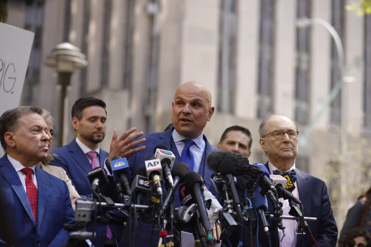 Weinstein’s lawyer Arthur Aidala at Manhattan criminal court on Thursday (AFP via Getty Images)