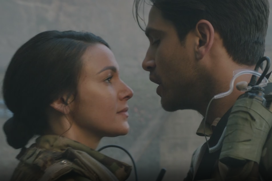 'Intense': Michelle Keegan and Luke Pasqualino in character: BBC