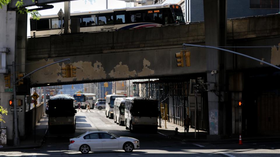 (still for video) The bus ramps to Port Authority that have been viewed from Dyer Ave. for decades will no longer exist once the reconstruction is done (2029-2031 is the expected completion date). Wednesday, June 16, 2021