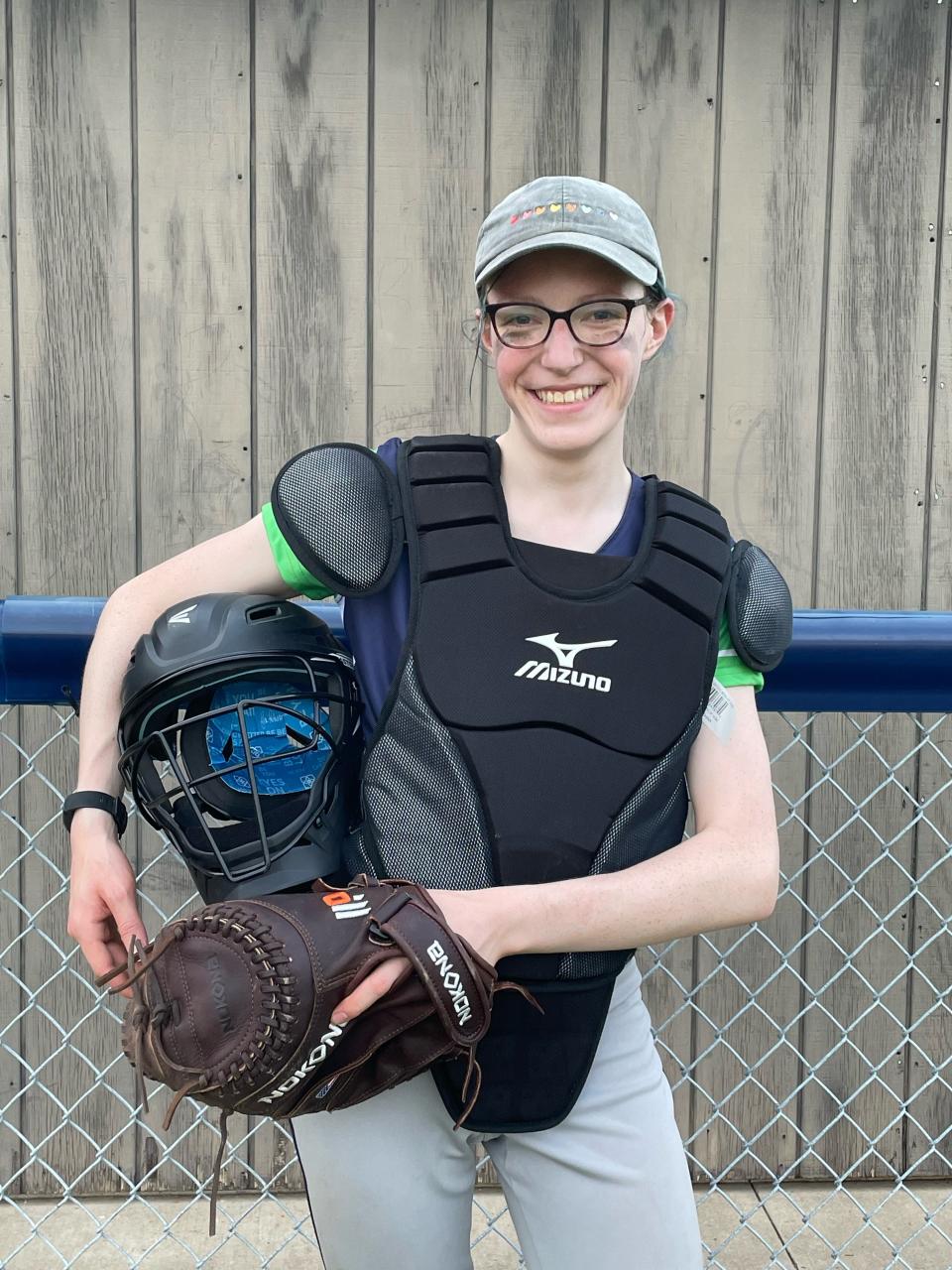 Ember Zelch, 17, plays on her high school softball team. She's the only transgender girl approved to play varsity sports in Ohio, but a proposed state law would ban her from the team.