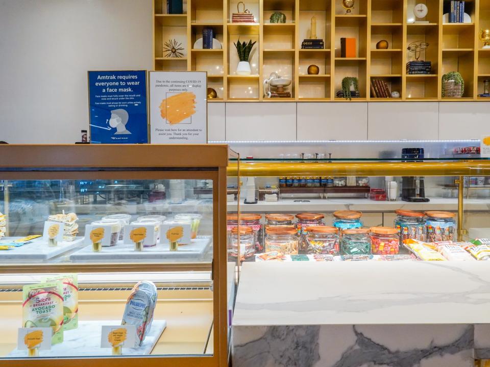 The snack section at the Metropolitan Lounge