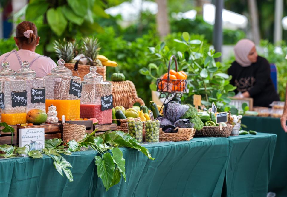 Florida's Fresh Fruit stand at the Fall Harvest Market in the Square in West Palm Beach. The market is open on Sundays through Nov. 6, 2022.