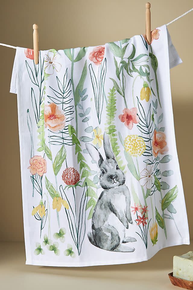 Garden Bunny Dish Towel