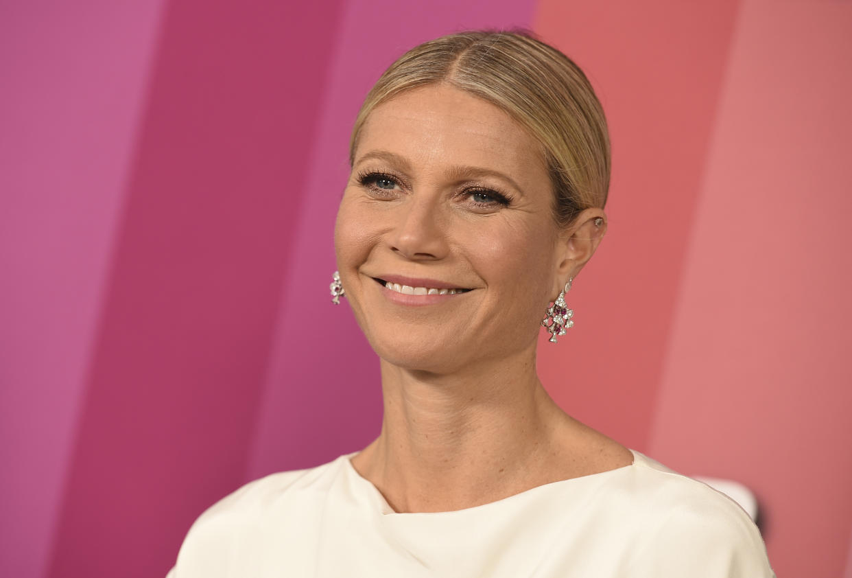 Gwyneth Paltrow arrives at the 2019 amfAR Gala Los Angeles at Milk Studios on Thursday, Oct. 10, 2019. (Photo by Jordan Strauss/Invision/AP)