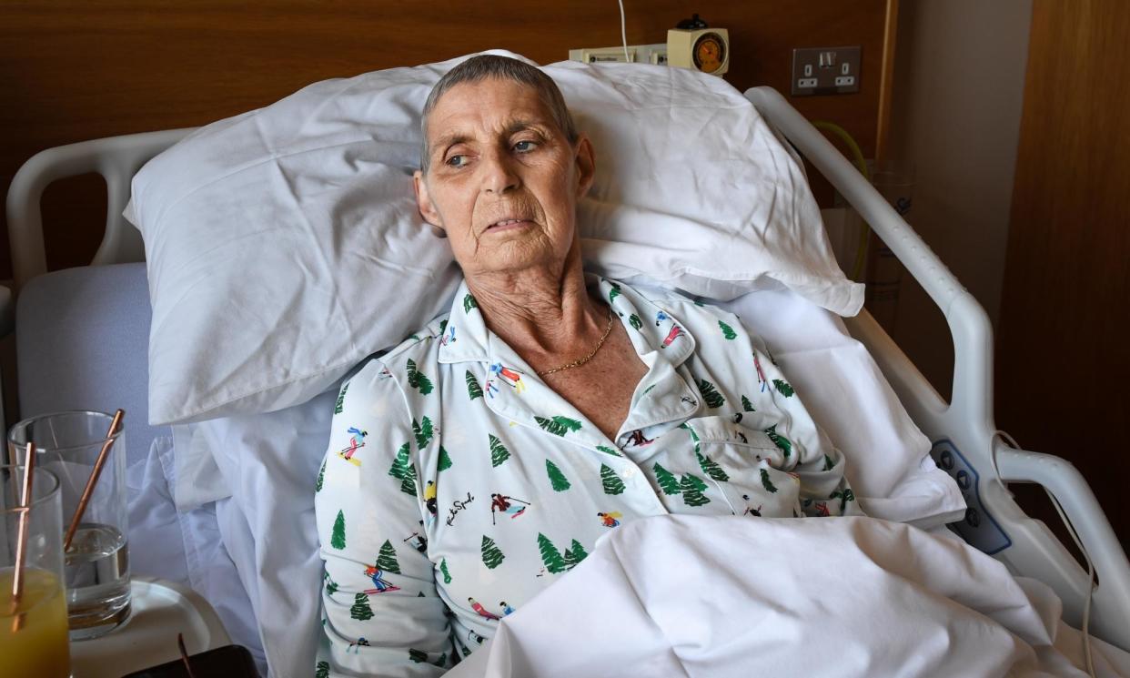 <span>Lynne Cottignies, who is under the care of Jersey’s ‘faultless’ hospice service, says she would like to choose the timing and manner of her death.</span><span>Photograph: David Ferguson/The Guardian</span>