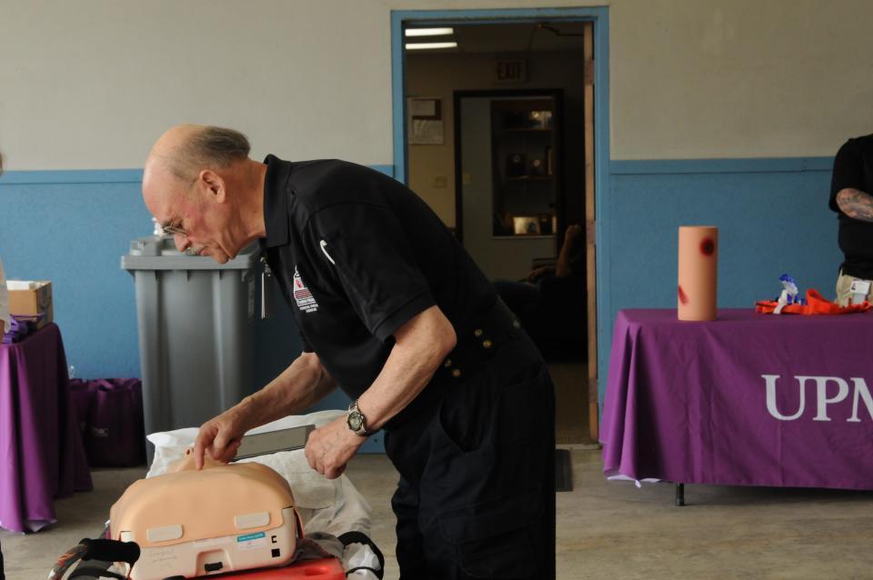 Paramedic Carl Tillotson has been training CPR for about 50 years.