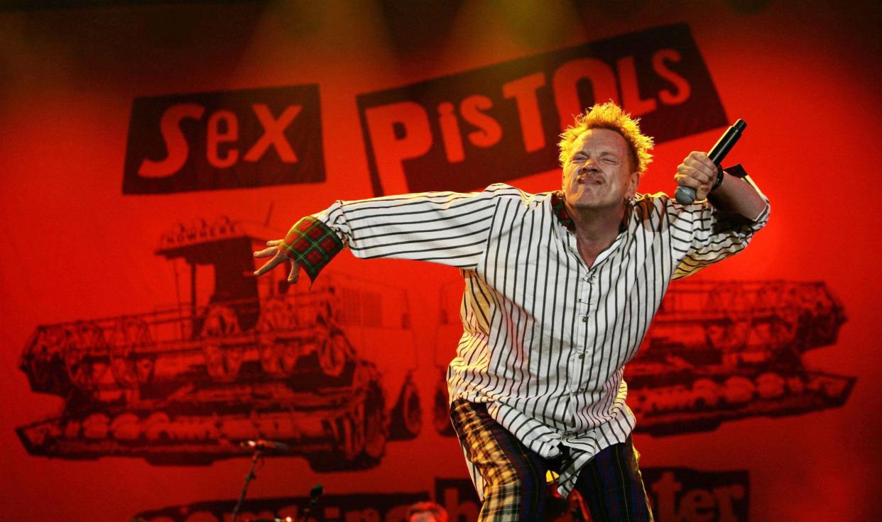 Johnny Rotten, who is defending legal action by two of his former Sex Pistols’ bandmates over use of the band’s songs in a television series (Yui Mok/PA) (PA Archive)