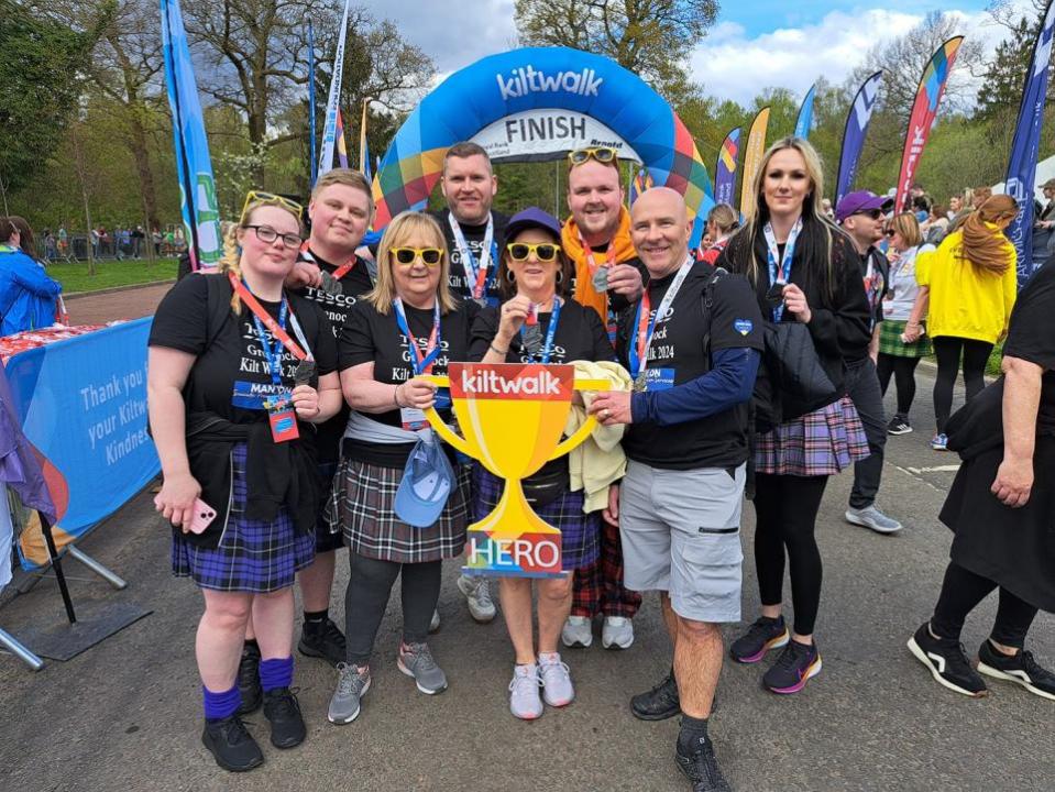 Greenock Telegraph: Locals raise thousands by taking part in Glasgow Kiltwalk.