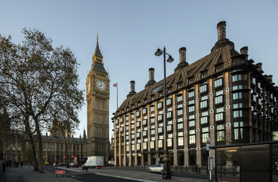 <em>Portcullis House – the victim was queuing at Portcullis House near Big Ben when the attack took place (Picture: Getty)</em>