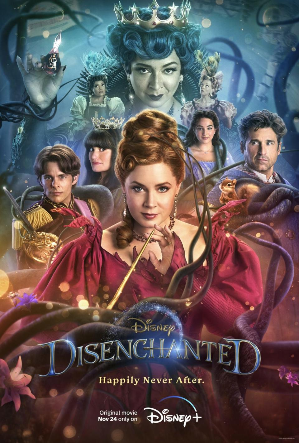 Poster for Disney+ original movie Disenchanted, a sequel to Enchanted.