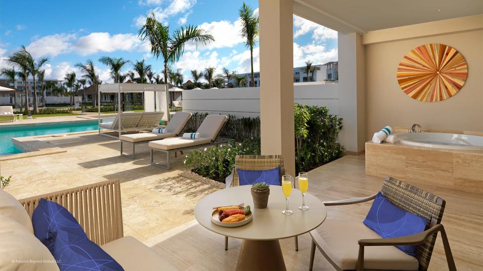 Falcon’s Resort by Meliá guest suite rendition.