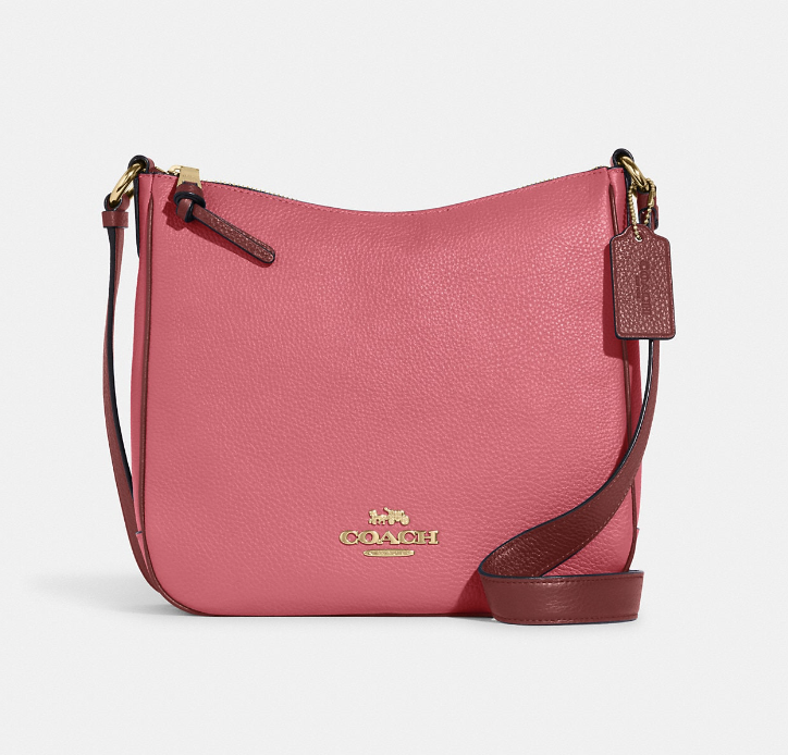 Ellie File Bag in Gold/Watermelon Multi (Photo via Coach Outlet)