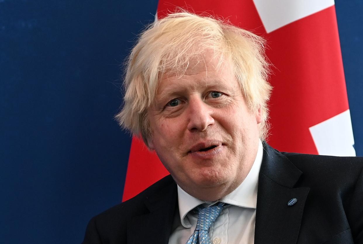 Boris Johnson could lose seats in the Tory blue wall heartlands  (EPA)