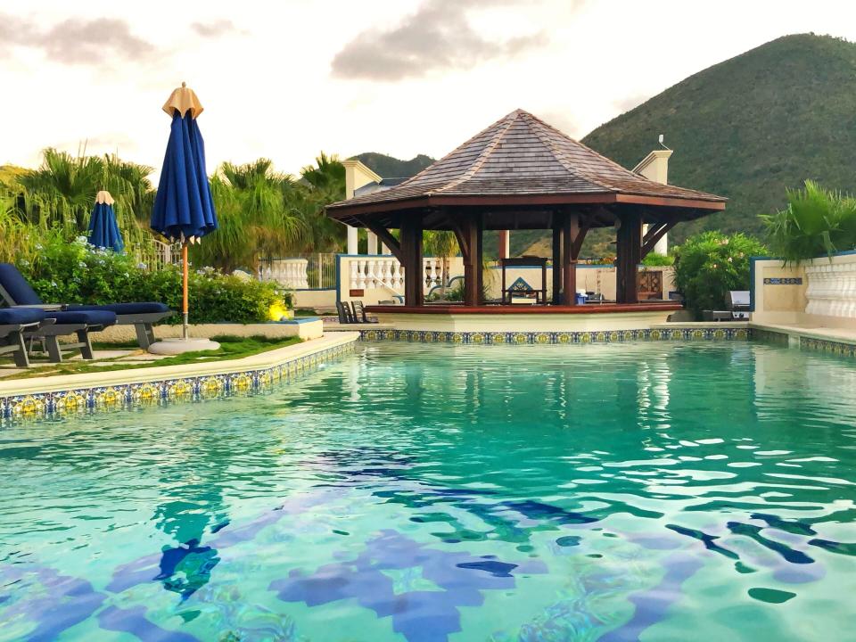 A swim-up bar at the pool at L'Esplanade.