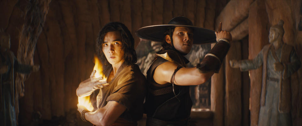 (L-r) LUDI LIN as Liu Kang and MAX HUANG as Kung Lao in New Line Cinema’s action adventure “Mortal Kombat,” a Warner Bros. Pictures release.