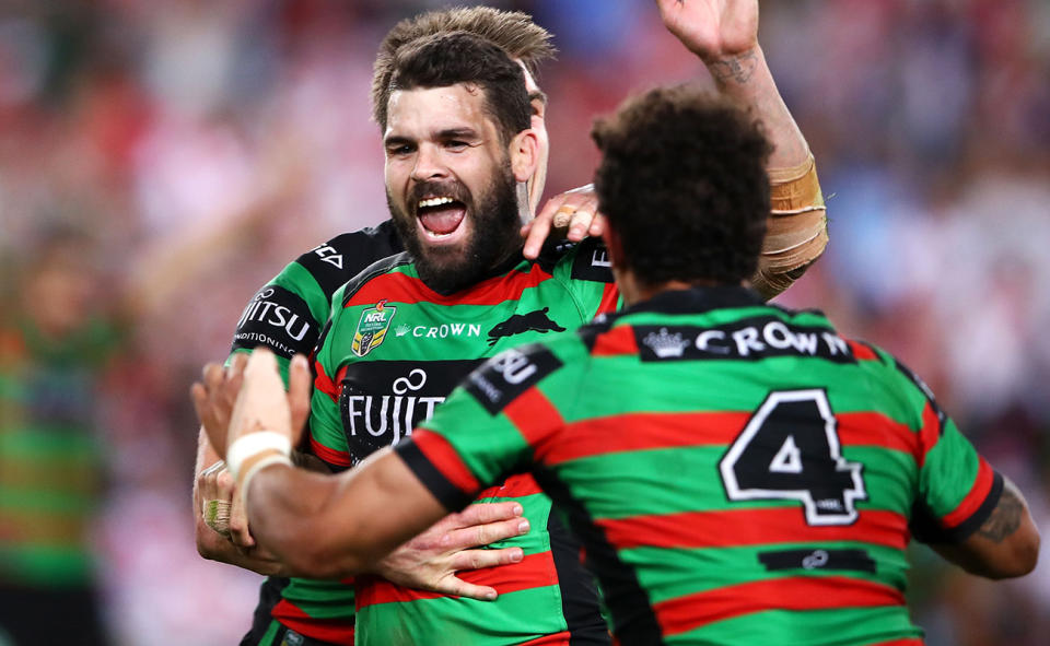 Adam Reynolds, pictured here in action for South Sydney in 2018.