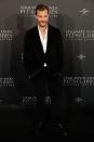 <p>The actor went sans tie in a black velvet suit by Tod’s. <em>[Photo: Getty]</em> </p>