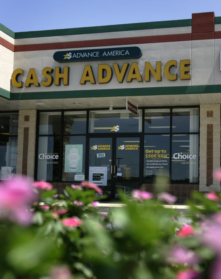 And Advance America payday lending office in Harrisburg, Pa.